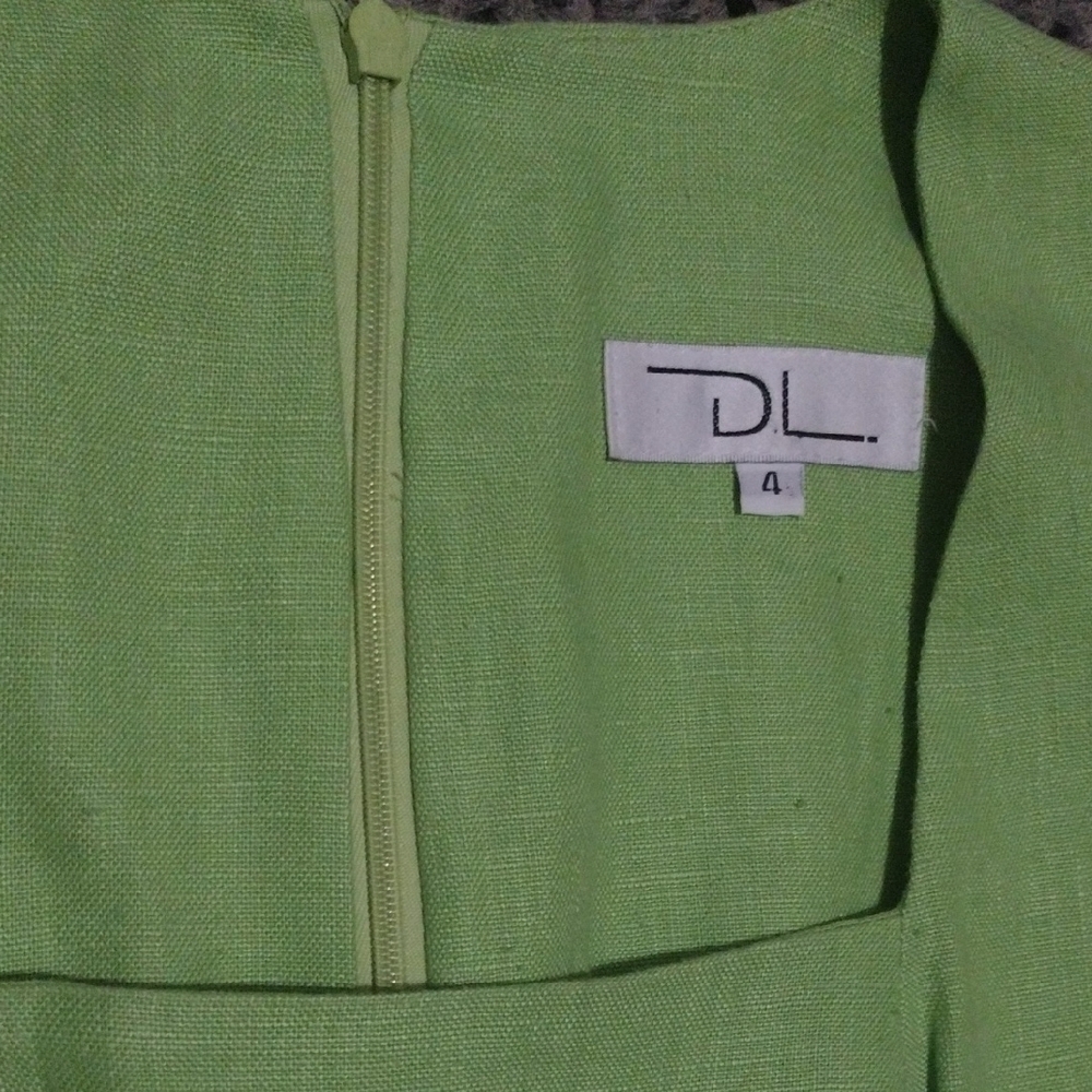 Colorblock Midi Dress in Green and Multicolor​ - Picture 4 of 6